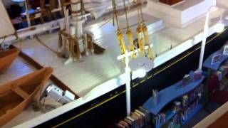 Sailboat inside library