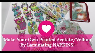 🌟AMAZING!! 🌟You Can Laminate NAPKINS!!🥰