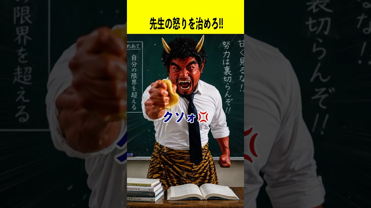 先生の怒りをおさめろ!