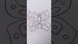 Butterfly Drawing // How To Draw A Butterfly 🦋 #Shorts #art #shortvideo #viral #butterfly #easydraw