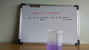 Principle of Floatation Experiment