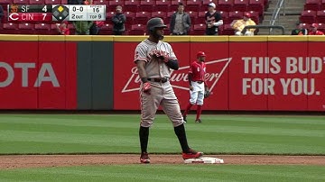 SF@CIN: Span ropes an RBI double to right in the 9th