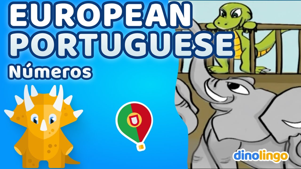 Portuguese Books for kids - Numbers storybook - Learn European Portuguese for kids - Dinolingo