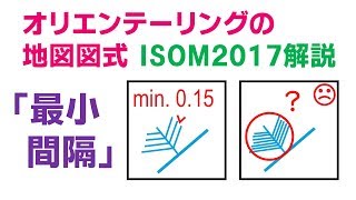 オリエンテーリングの地図図式　ISOM2017解説　「最小間隔」