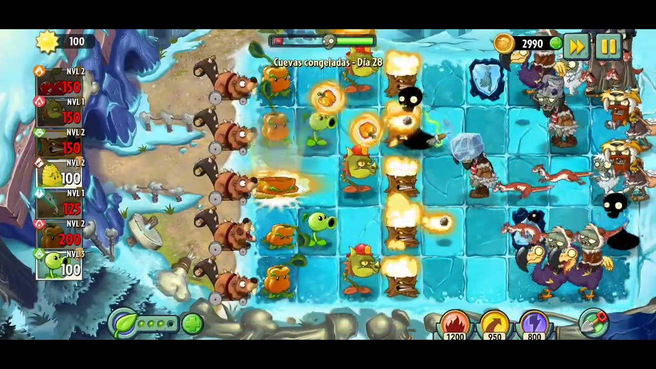 Cuevas congeladas 🥶🥶 PLANTAS vs ZOMBIS 2 - YouTube