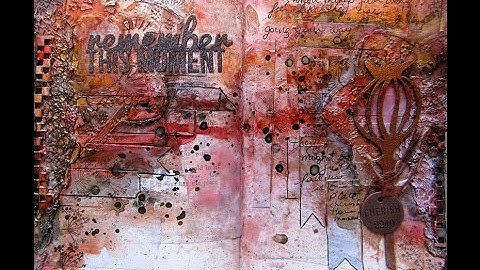 Mixed Media Art Journal page -- Art Journaling Process for Beginners- Learn How to Art Journal