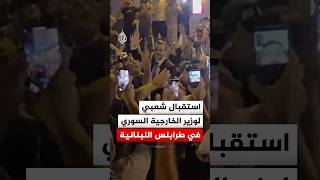 استقبال شعبي لوزير الخارجية السوري أسعد الشيباني في طرابلس