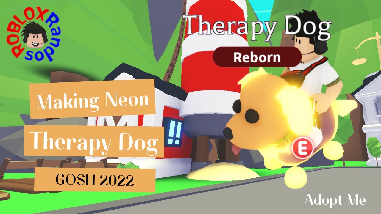 Making Neon Therapy Dog In Adopt Me Roblox Youtube