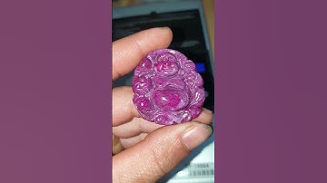 Mặt ruby chạm di lạc sáng đẹp giá 2 triệu #gemstone #ruby #gem #daquy