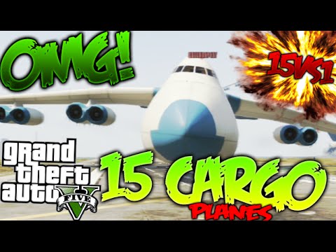 GTA V ONLINE MINIJUEGO 14 CARGOPLANES VS 1 COCHE - EPICO - Makiman funny moments in soccer