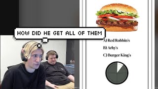 xQc Holds his Laugh after Jesse picks every Burger Correctly