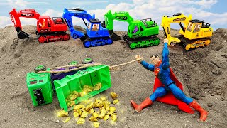 Mini tractor transporting | Radha Krishna Trolly |  Superman Caught A Car To Steal Gold