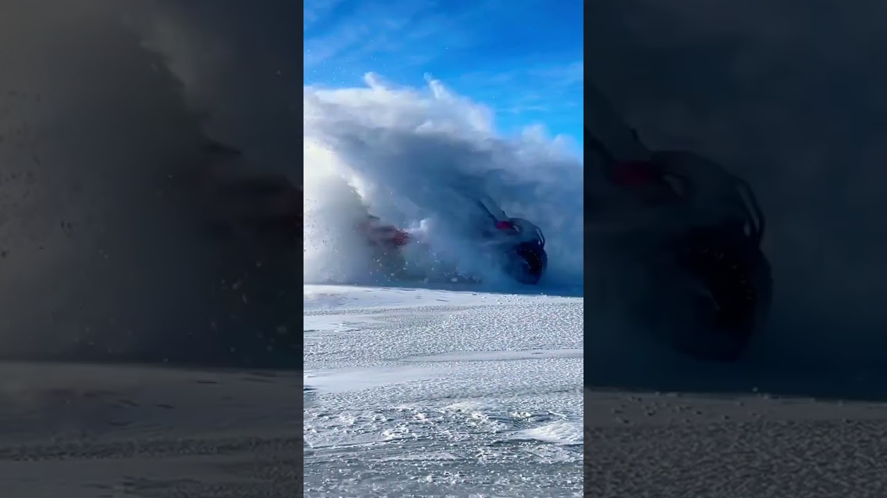 Insane rzr donuts throwing snow 