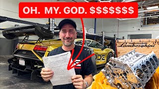 Shocking Cost To Replace Rare Lamborghini V10 Engine! *Rip*