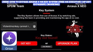 (NEW) How to Bypass Arceus X IOS KEY SYSTEM (FREE IOS EXECUTOR) (OP Key bypasser) (WORKING)