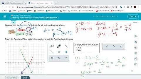 Graphing a Piecewise Function on ALEKS (problem type 2)