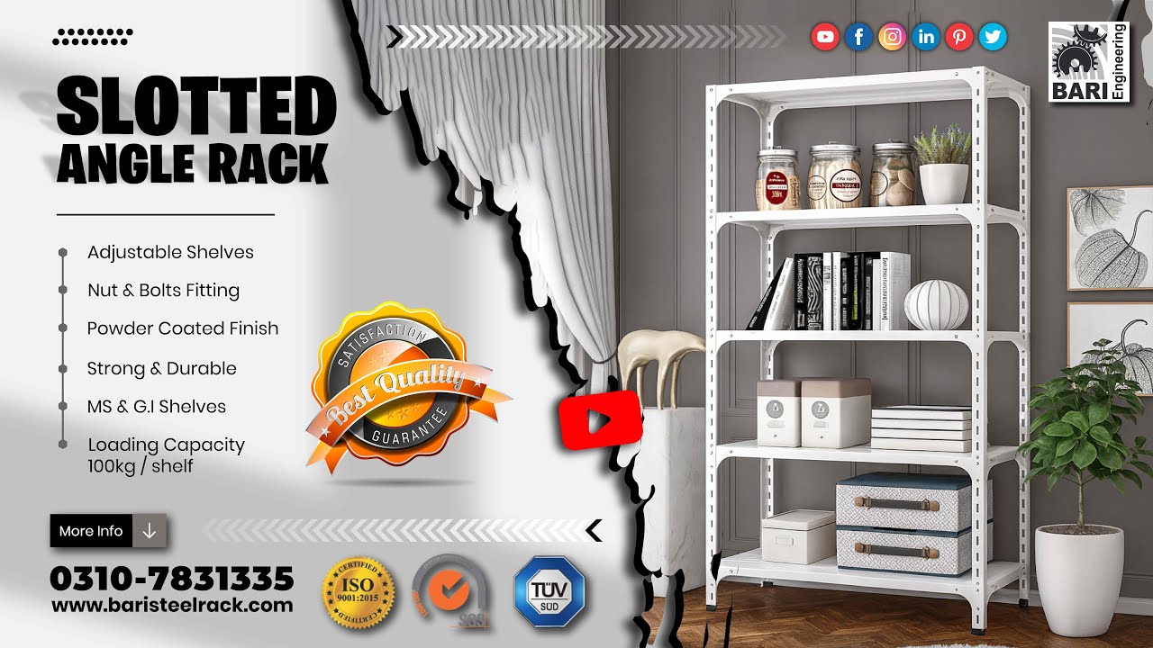 Slotted Angle Rack | Best Storage Rack for Home & Shop | Latest Design in Pakistan