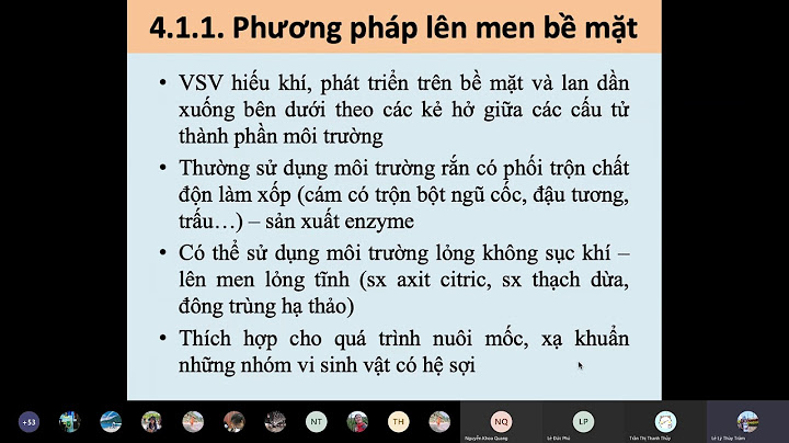 Phương pháp lên men bề mặt tiếng anh là gì năm 2024