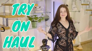 [4K]Fully Transparent Haul 2024 | See through clothes with Olya | Black Transparent Blouse