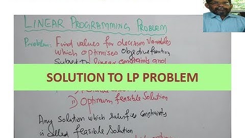 SOLUTION TO LP PROBLEM #LearnSTATISTICS with Venugopalan.P.K