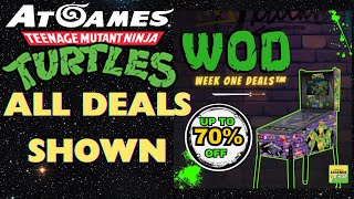 TMNT AtGames Pinball Week One Deals All Deals Shown