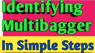 Identifying Multibagger Stocks in Simple Steps/ Multibagger stock kaise dhunde #MoneySutrabyDrM
