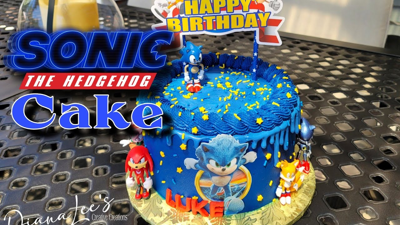 Sonic the Hedgehog Cake How to Decorate a Sonic Cake YouTube