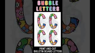 Bubble Letters the Alphabet | Bubble Letters Alphabet | Printable Bulletin Board Letters | Numbers