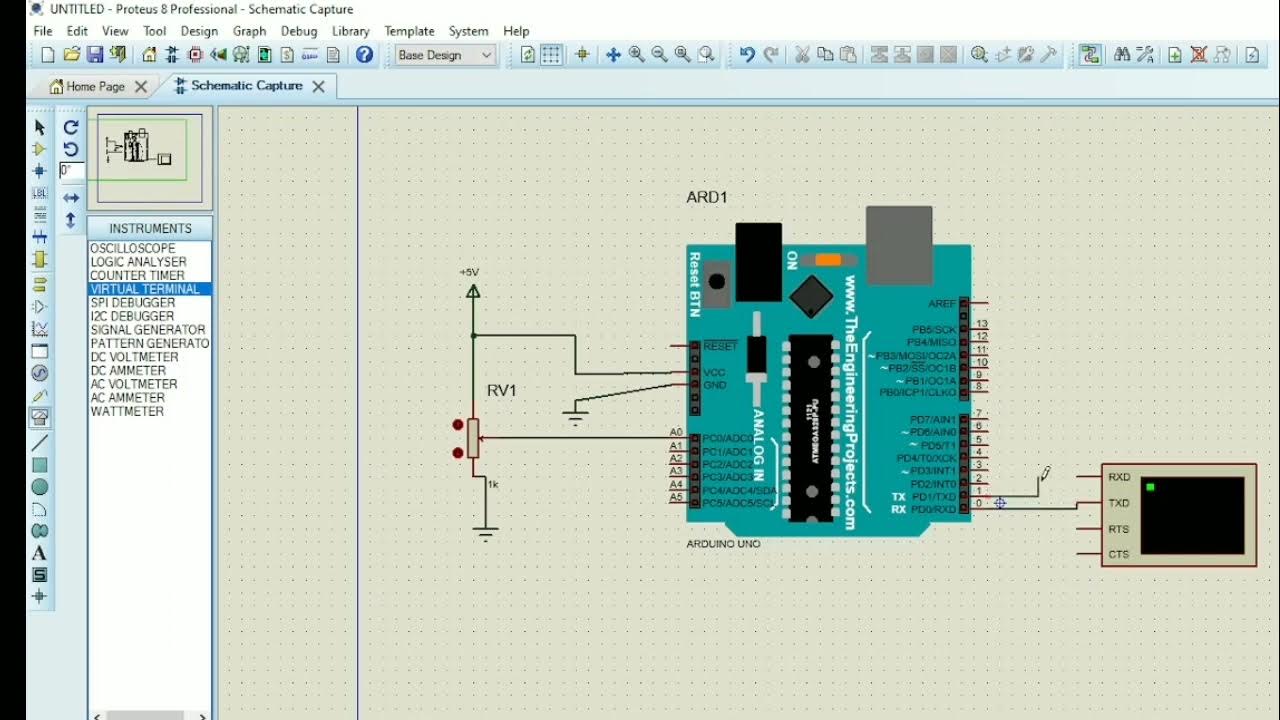 10. Analog value Reading in Serial Monitor using Arduino in Proteus ...