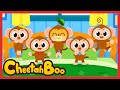 Five little monkeys | Mother goose | Nursery Rhymes & Kids Song | New HERO #Cheetahboo