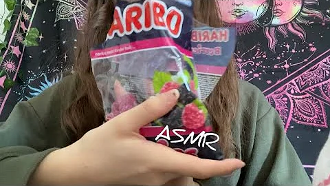 ASMR | eating Haribo berry gummies | chewing sounds | scratching | no talking !!