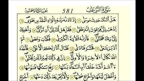 سورة النازعات - الشيخ علي الحذيفي - رواية قالون