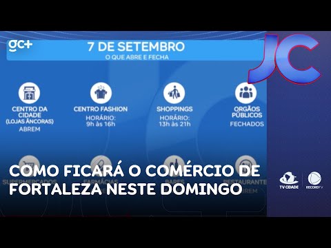 Como ficará o comércio de Fortaleza neste domingo, feriado nacional | Jornal da Cidade