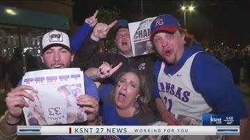Fans on Mass Street react to KU