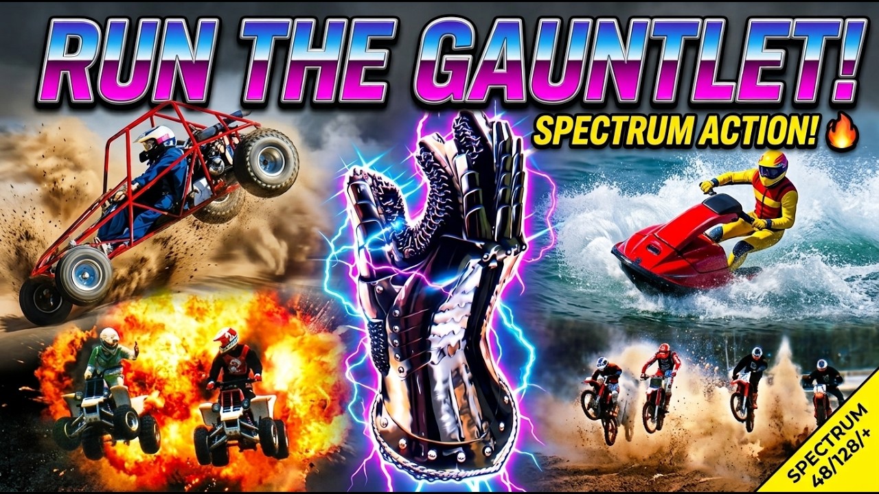 RUN THE GAUNTLET on OUR SINCLAIR! It's the CRAZY game based on the
