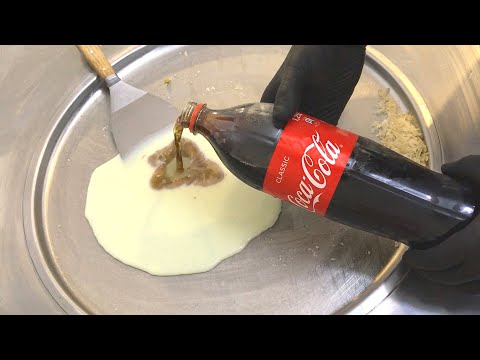 Coca Cola Ice Cream Rolls | how to make ice cream with real Coca-Cola Coke - recipe and tutorial