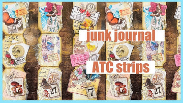 Making ATC snippets clusters rolls layered embellishments ideas for junk journal and card making