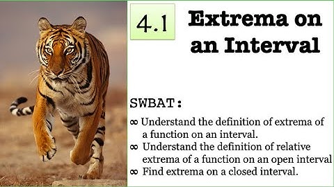 4.1 : Extrema on an Interval