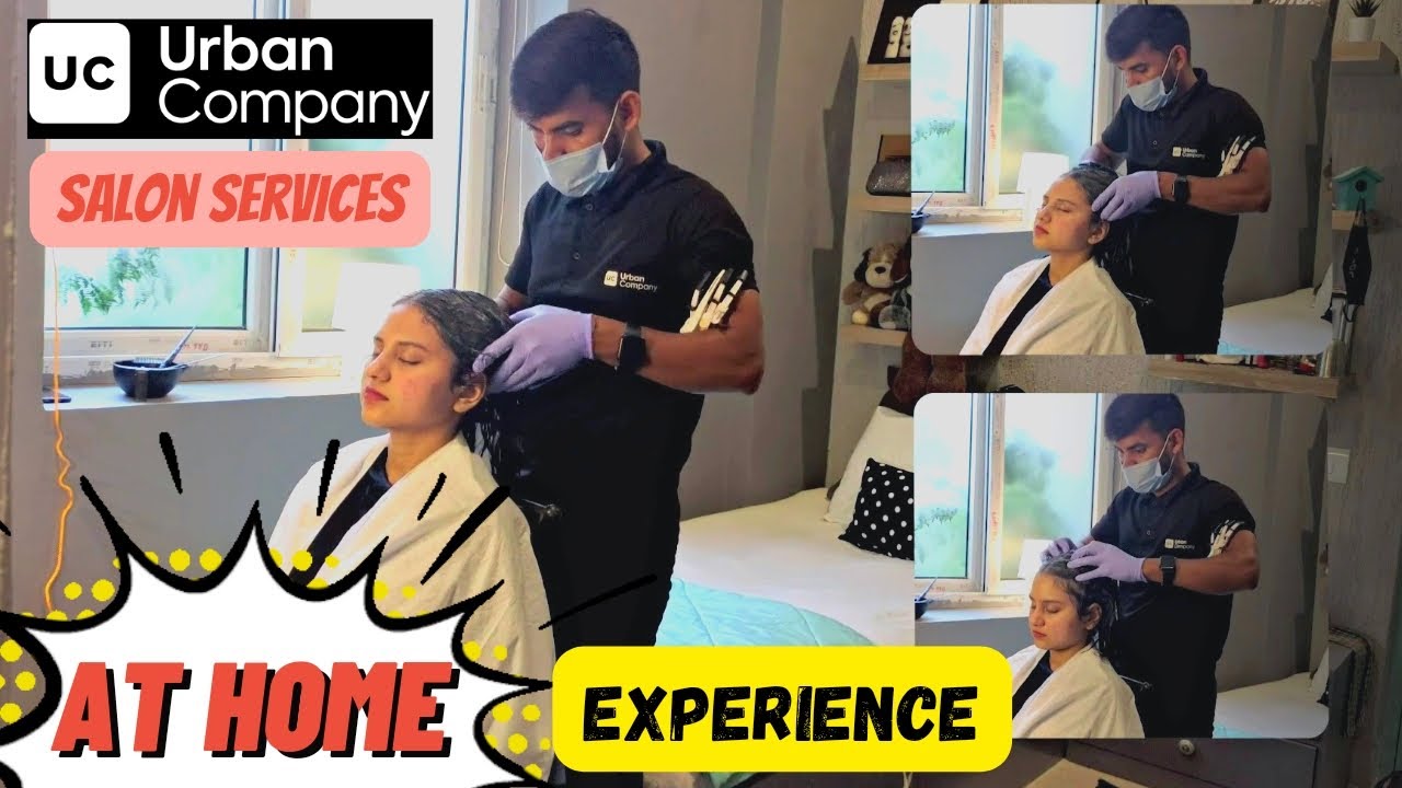 trying Urban Company SALON Services at HOME for the FIRST time - YouTube