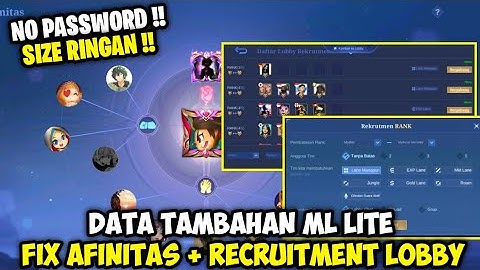 Data Open Afinitas + Fix Rekruitmen Lobby Terbaru | Data Tambahan Sosial Affinity Terbaru