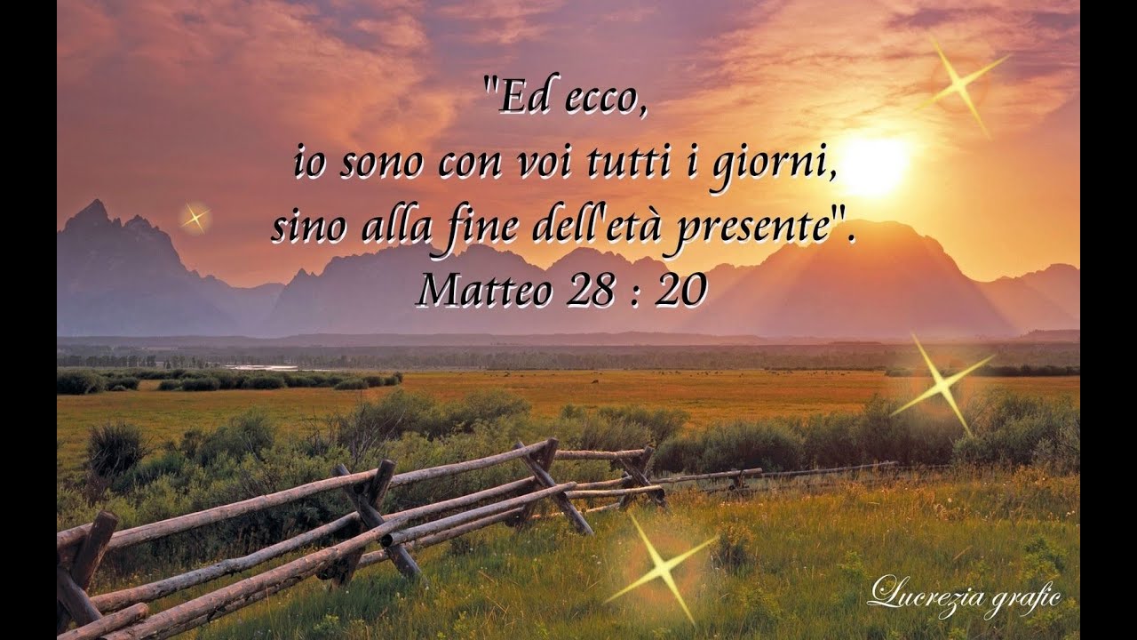 IO SONO CON VOI TUTTI I GIORNI... Matteo 28,20b Pastore Giuseppe Di
