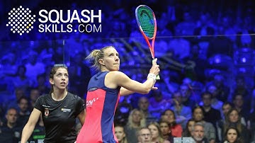Squash tips: Laura Massaro takes the SquashSkills backhand drop test!