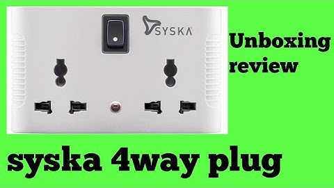 Syska 4 Way Power Plug 4 Socket Surge Protector: Review unboxing demo