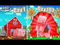 Can YOU Survive 100 Days as a PIG in Minecraft 360!