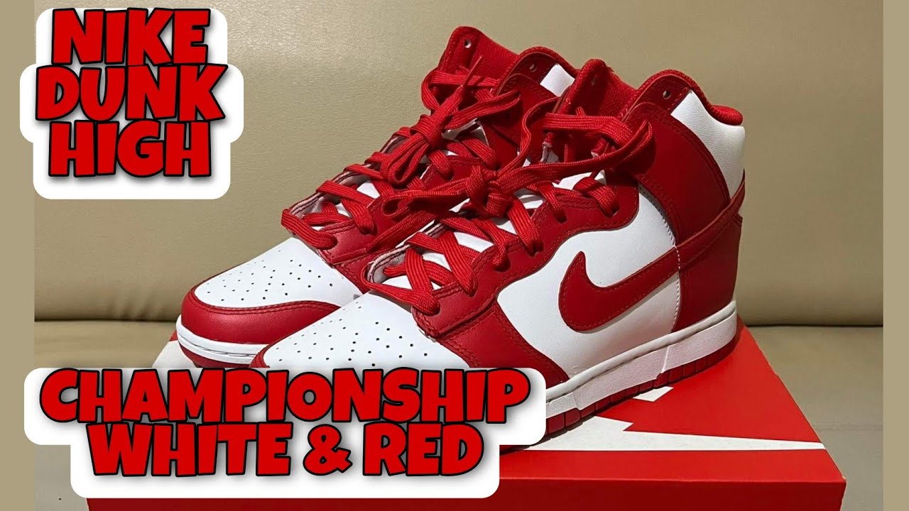 Dunk High Championship White and Red