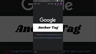 Day6 of Web Dev Series🔥— Anchor Tag in HTML#html #coding #shorts #frontend#trending #webdev