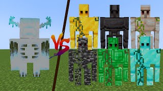 Inverted Warden vs All Golems in Epic Minecraft Mob Battle!