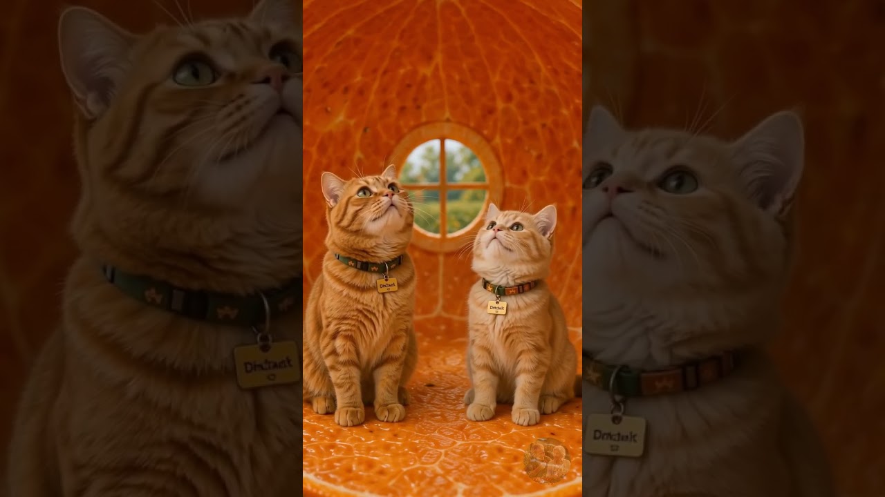 Best Orange House for Kittens😍🍊