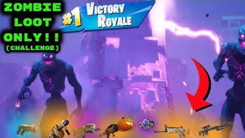 Winning with *ZOMBIE LOOT ONLY*! Challenge-Fortnite Battle Royale