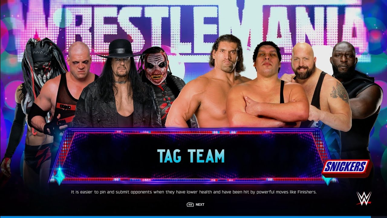 Undertaker, Kane, The Fiend & Demon Finn Balor Vs The Giants - Tag Team Elimination Match | WWE 2k25